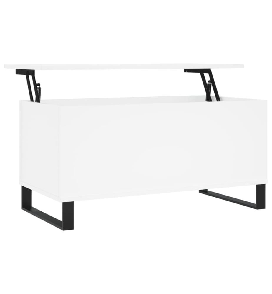 Couchtisch Weiss 90x44,5x45 cm Holzwerkstoff