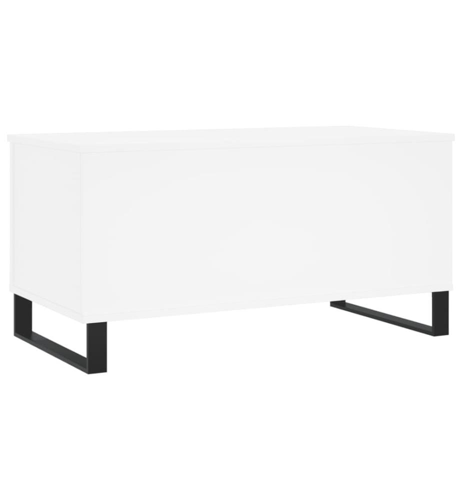 Couchtisch Weiss 90x44,5x45 cm Holzwerkstoff