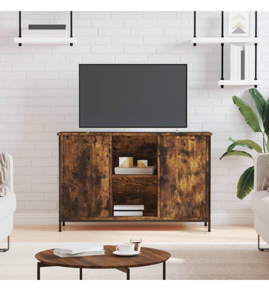 TV-Schrank Räuchereiche 100x35x65 cm Holzwerkstoff