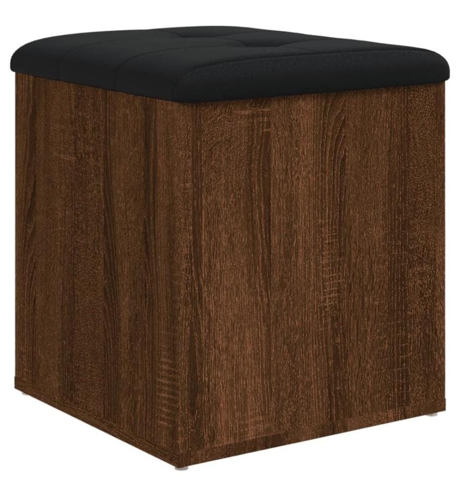 Banc de rangement chêne marron 42x42x45 cm bois d'ingénierie