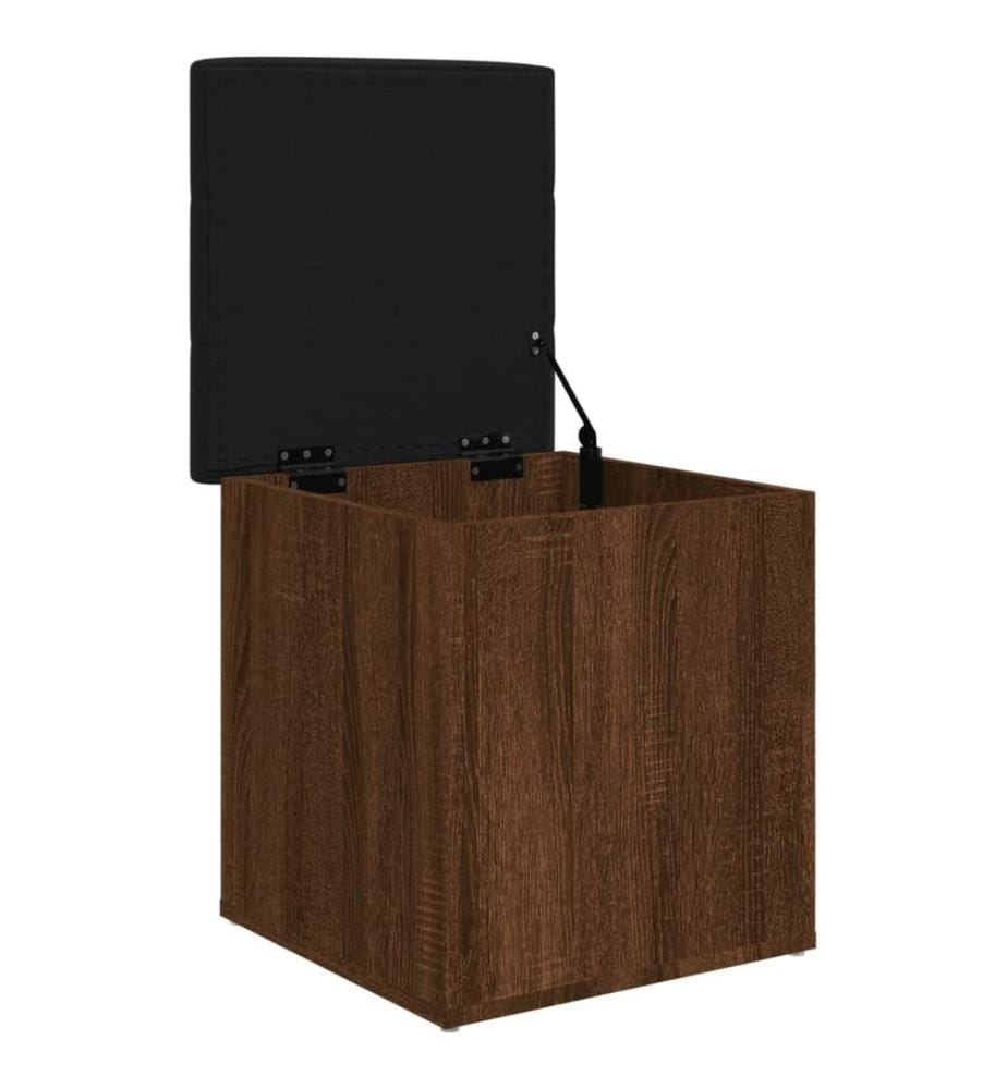 Banc de rangement chêne marron 42x42x45 cm bois d'ingénierie