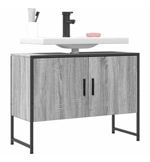 Waschbeckenunterschrank Grau Sonoma 80x33x60 cm Holzwerkstoff