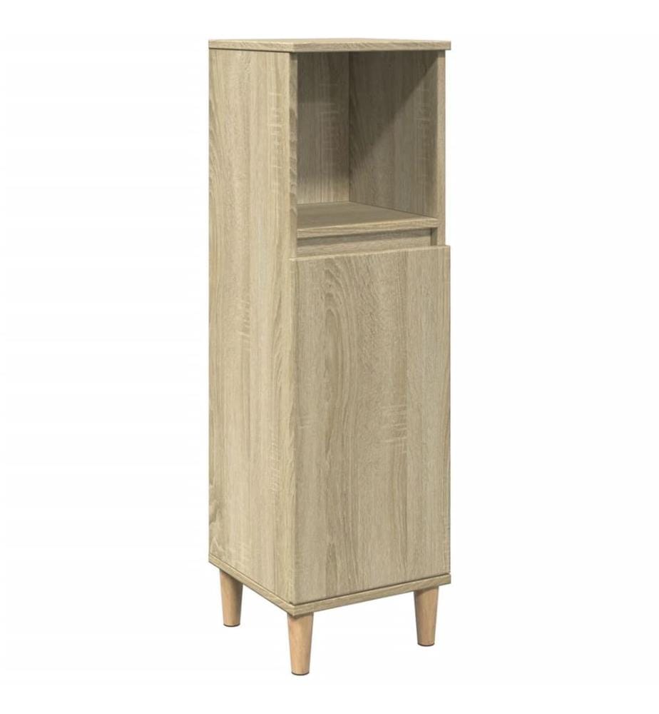 Badschrank Sonoma-Eiche 30x30x100 cm Holzwerkstoff