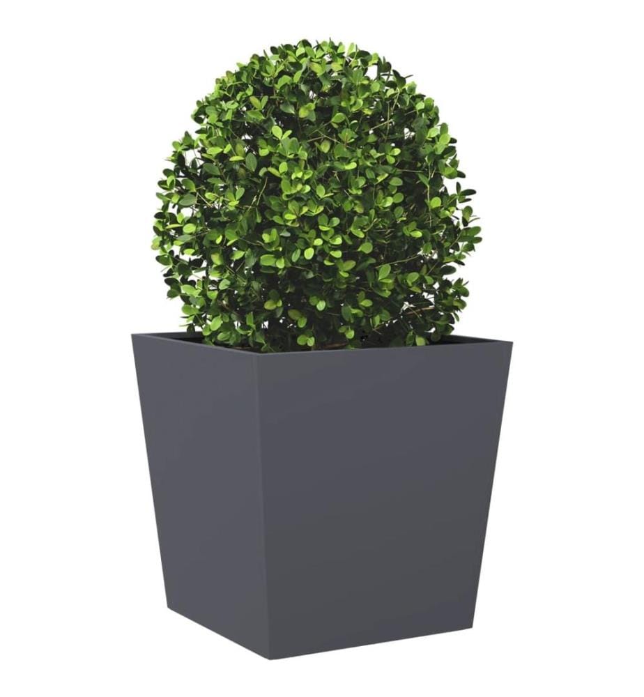 Jardinière anthracite 50x50x50 cm acier