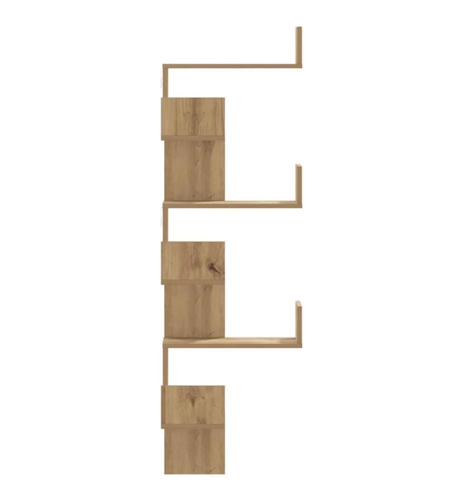 Wand-Eckregal Artisan-Eiche 45x45x147 cm Holzwerkstoff