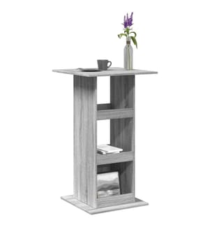 Bartisch mit Ablagen Grau Sonoma 60x60x102 cm Holzwerkstoff