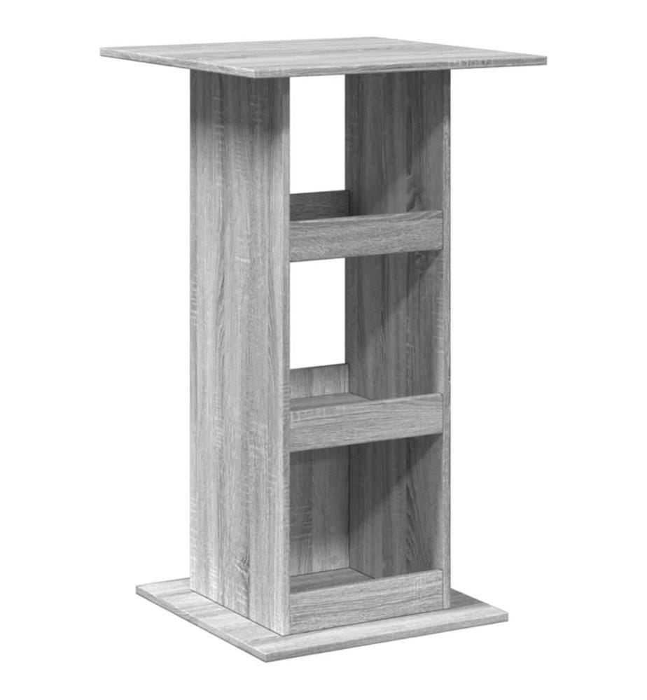 Bartisch mit Ablagen Grau Sonoma 60x60x102 cm Holzwerkstoff