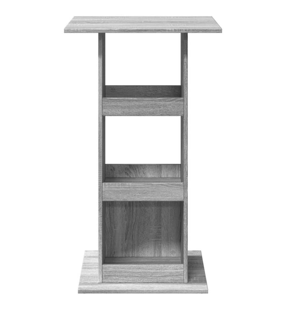Bartisch mit Ablagen Grau Sonoma 60x60x102 cm Holzwerkstoff