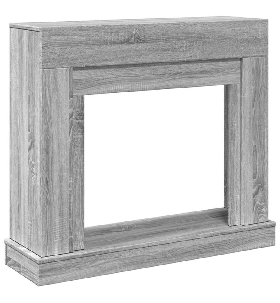 Kaminumrandung Grau Sonoma 100x30x87,5 cm Holzwerkstoff