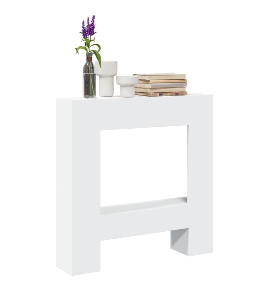 Kaminumrandung Weiss 81x18x82 cm Holzwerkstoff