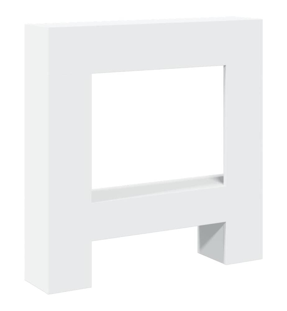 Kaminumrandung Weiss 81x18x82 cm Holzwerkstoff