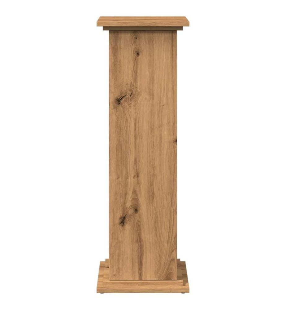 Piédestal avec rangement chêne artisanal bois d'ingénierie