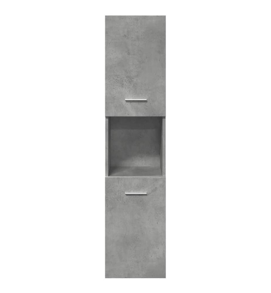 Bad-Hängeschrank Betongrau 30x30x130 cm Holzwerkstoff