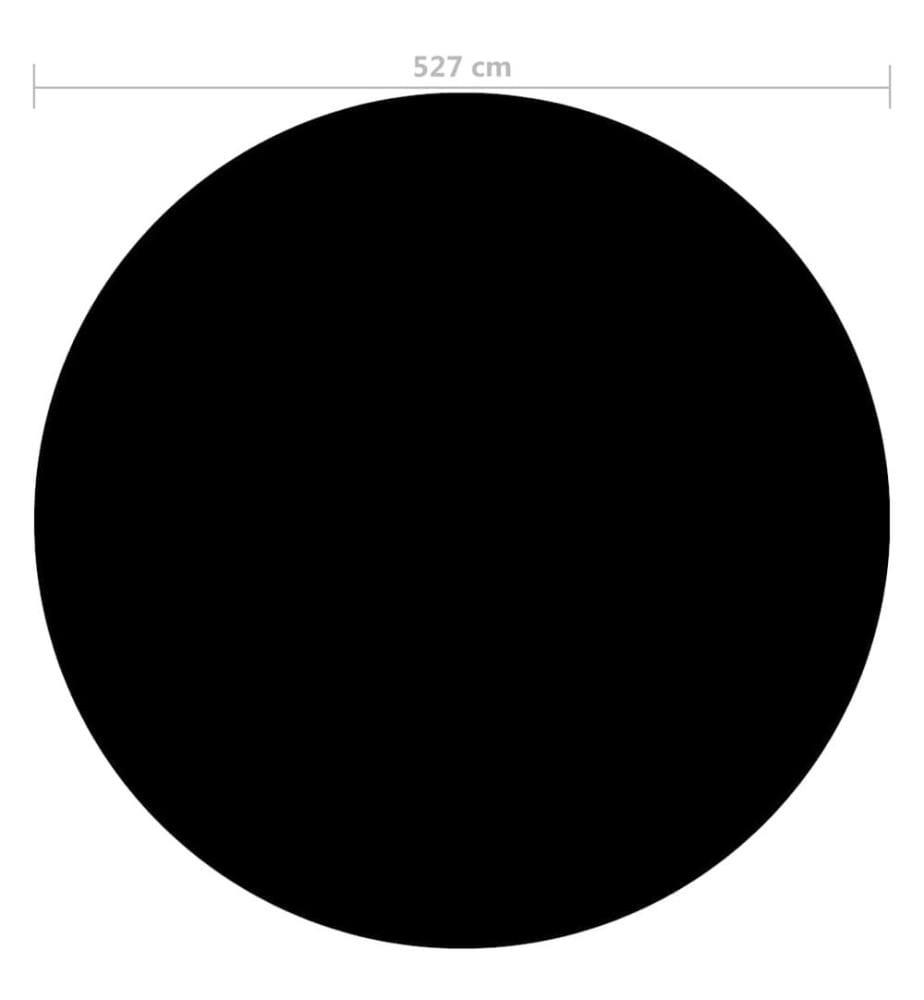 Couverture de piscine Noir 527 cm PE