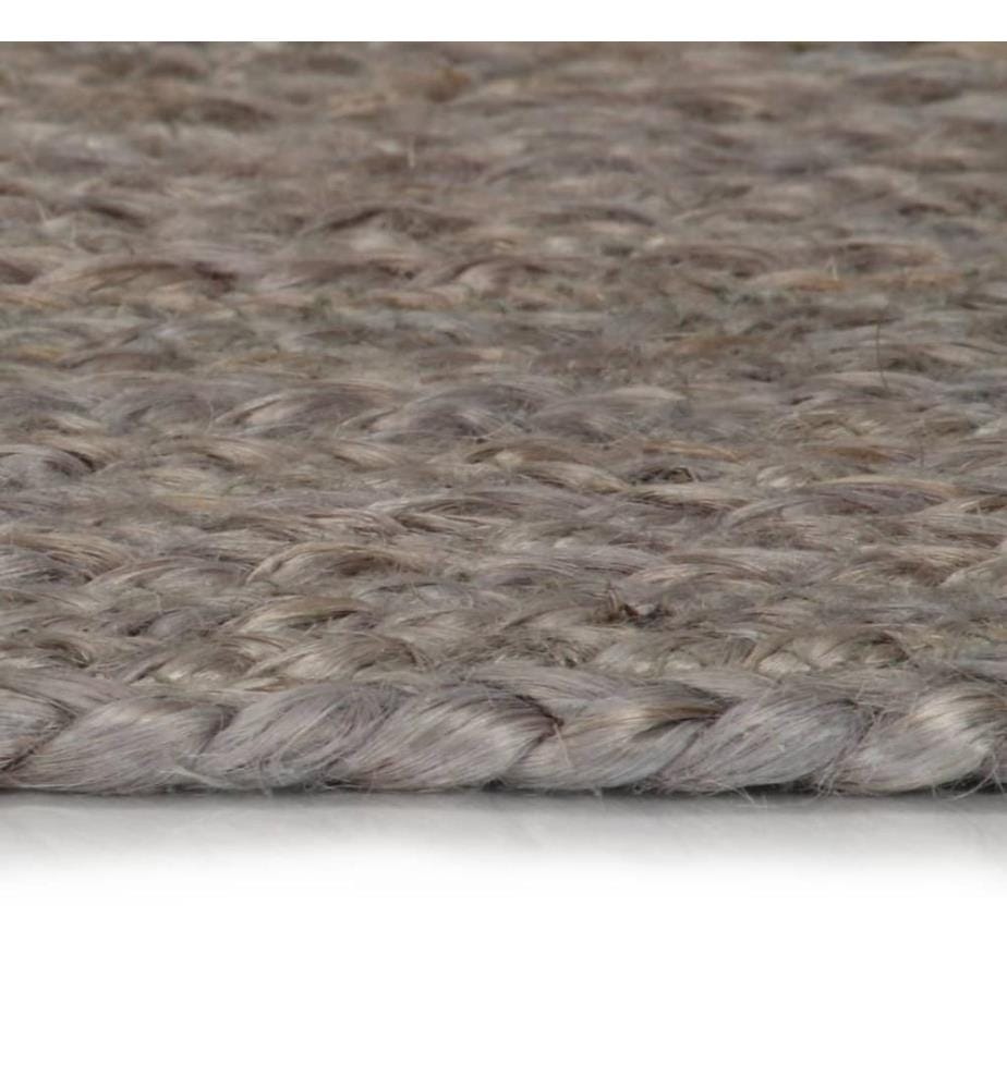 Tapis fait à la main Jute Rond 150 cm Gris