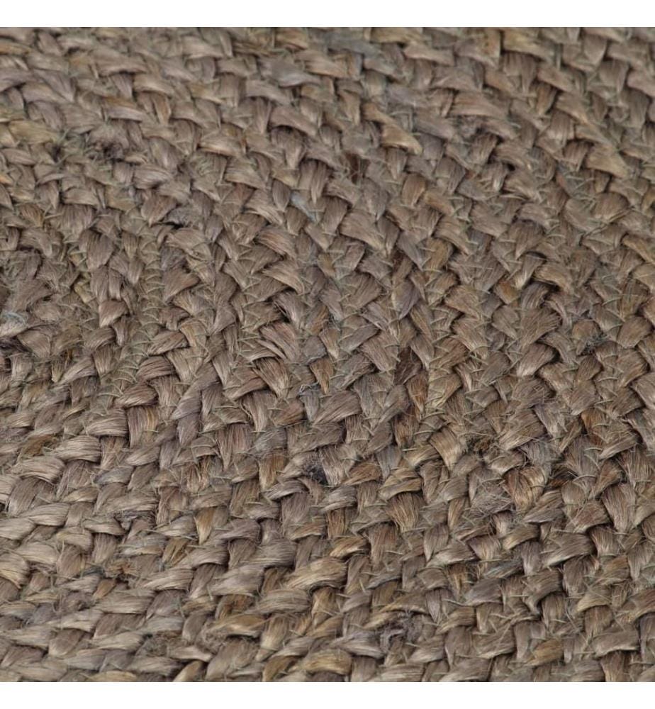 Tapis fait à la main Jute Rond 150 cm Gris