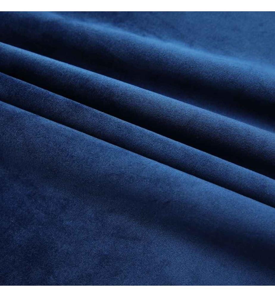 Rideaux occultants et crochet 2pcs Velours Bleu foncé 140x225cm