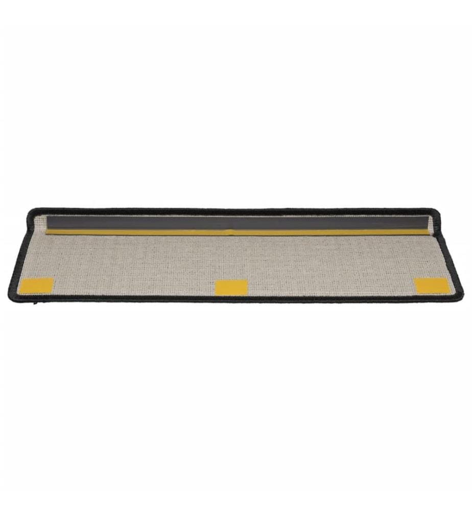 Stufenmatten 15 Stk. 65x21x4 cm Schwarz Rechteckiger Rand