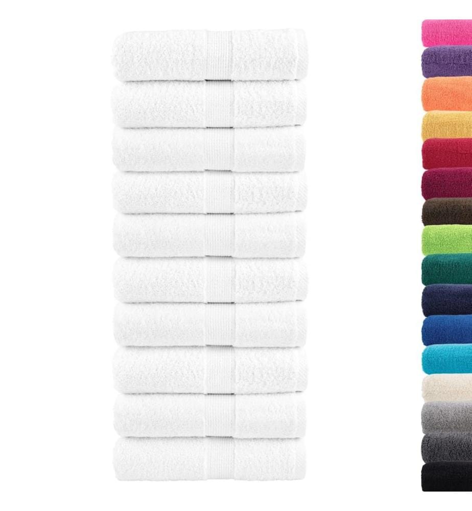 Serviettes de toilette premium SOLUND 50 pièces Blanc 30 x 30 cm 600 g/m²