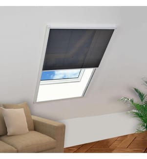 Moustiquaire plissée pour fenêtre Aluminium 60 x 80 cm