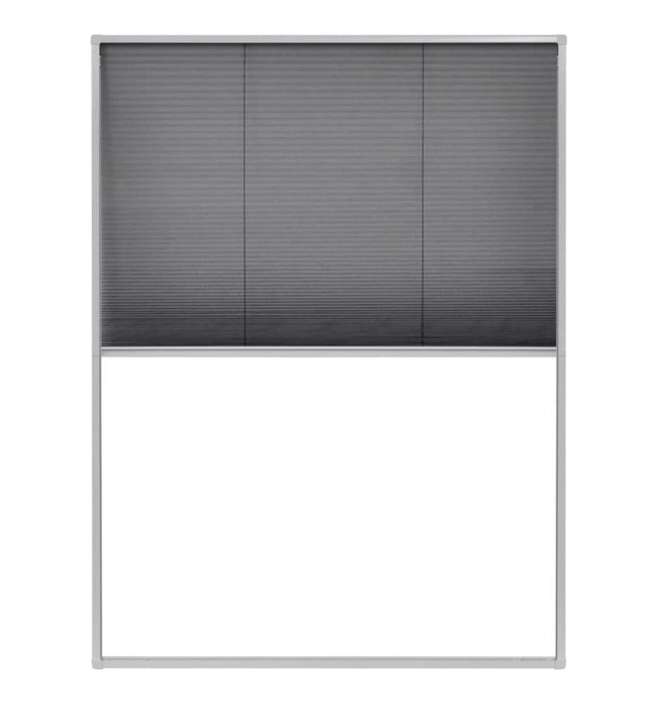 Moustiquaire plissée pour fenêtre Aluminium 60 x 80 cm