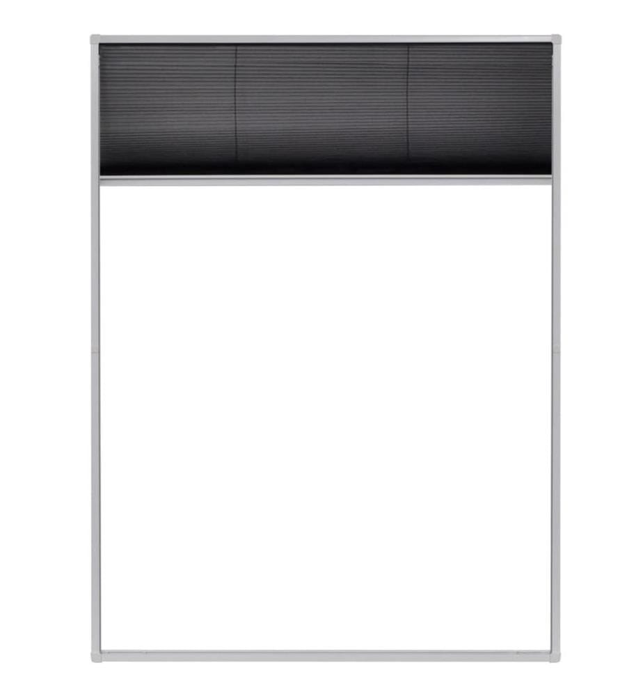 Moustiquaire plissée pour fenêtre Aluminium 60 x 80 cm
