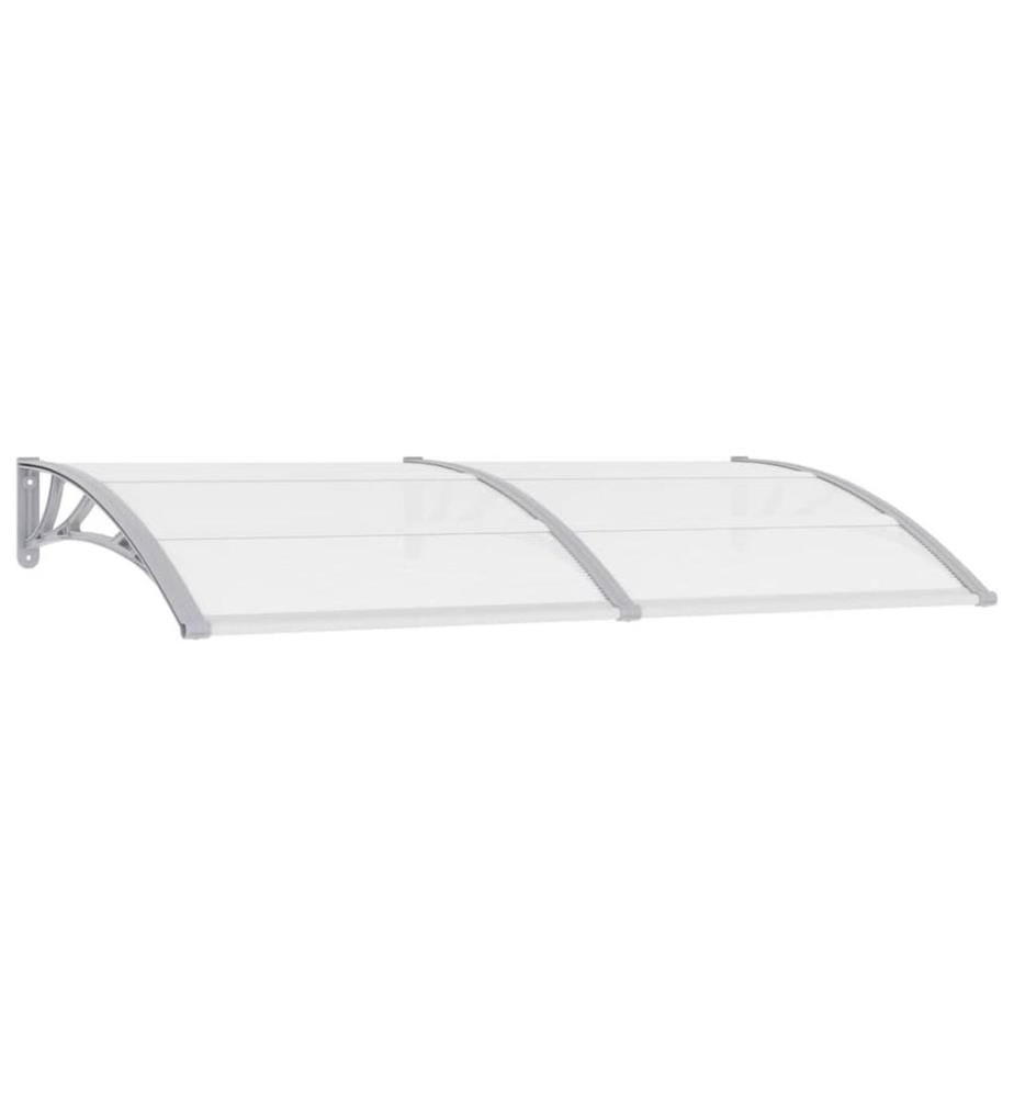 Auvent de porte Gris et transparent 200x75 cm PC