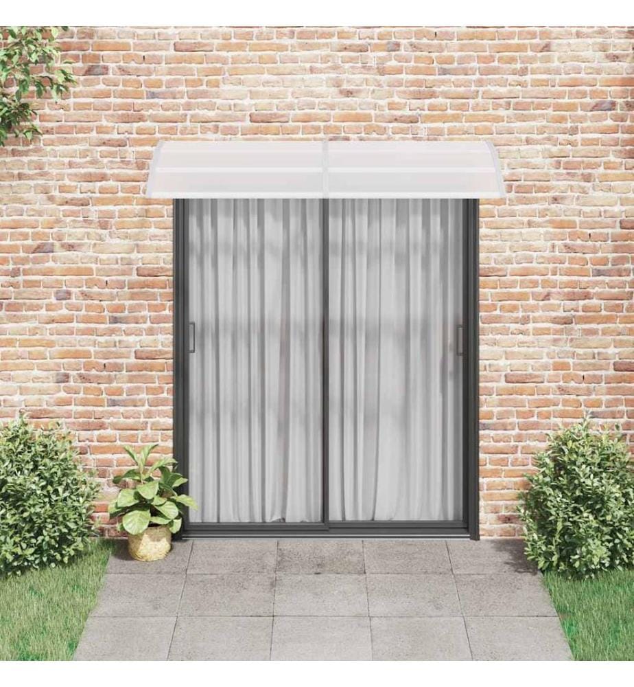 Auvent de porte Gris et transparent 200x75 cm PC