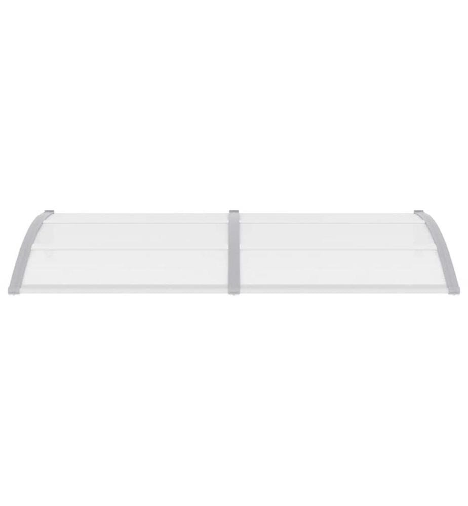 Auvent de porte Gris et transparent 200x75 cm PC