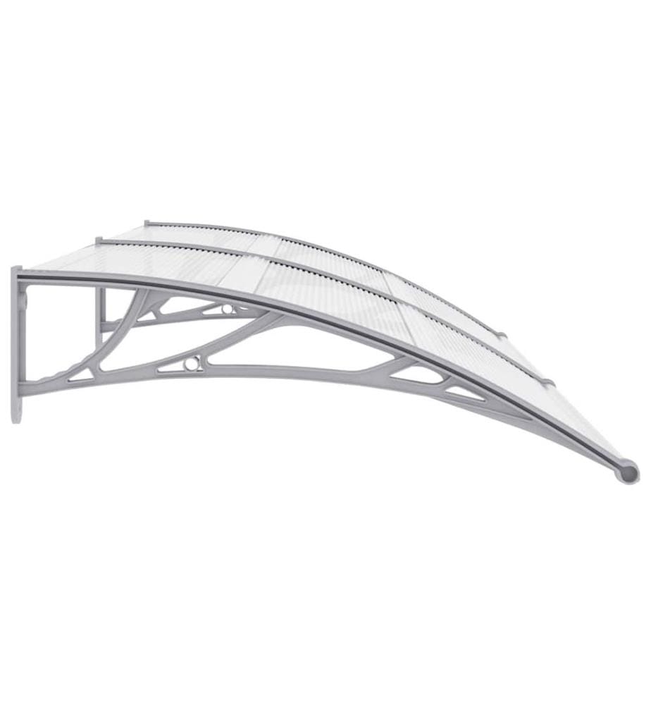Auvent de porte Gris et transparent 200x75 cm PC