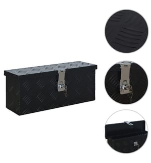 Boîte en aluminium 485x140x200 mm Noir