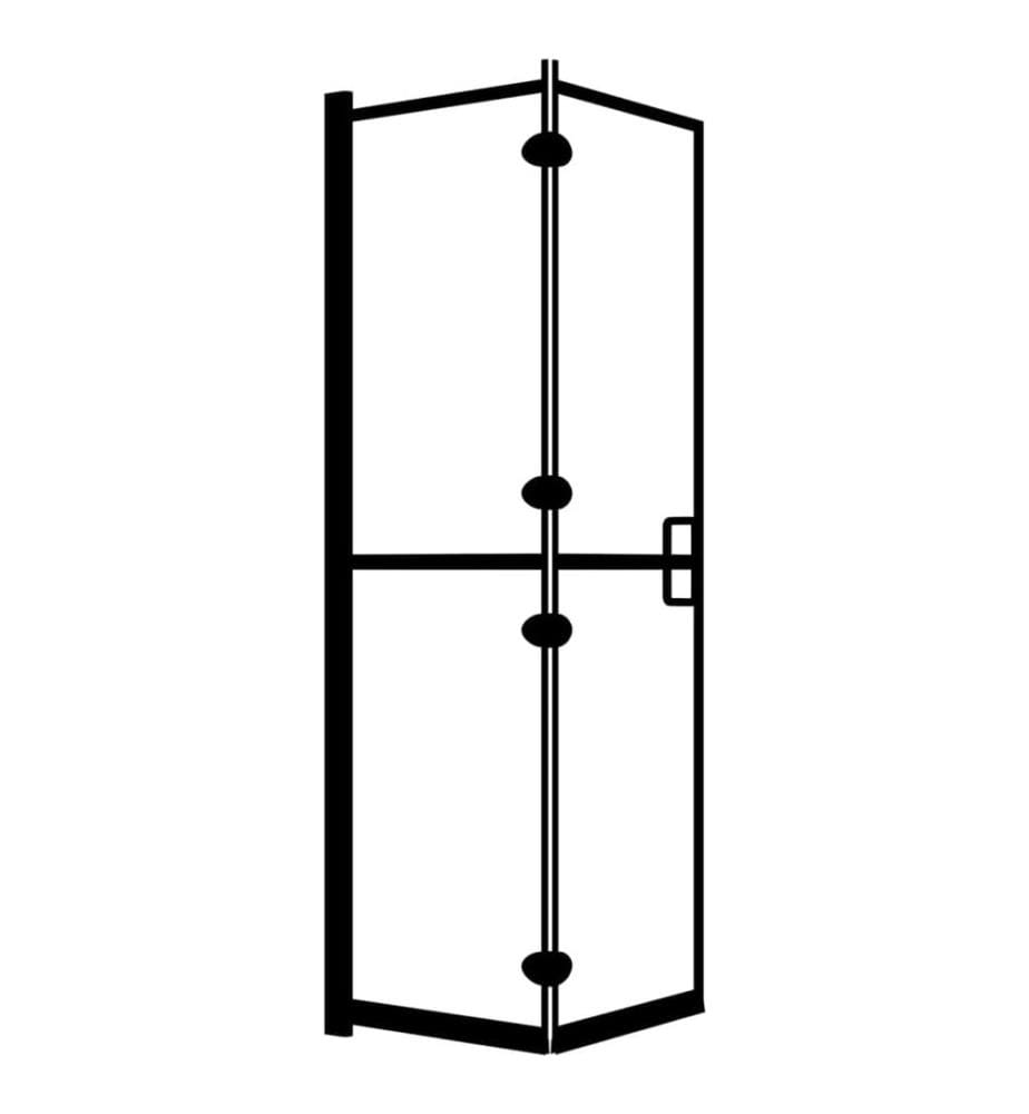 Faltbare Duschkabine ESG Schwarz 80x140 cm