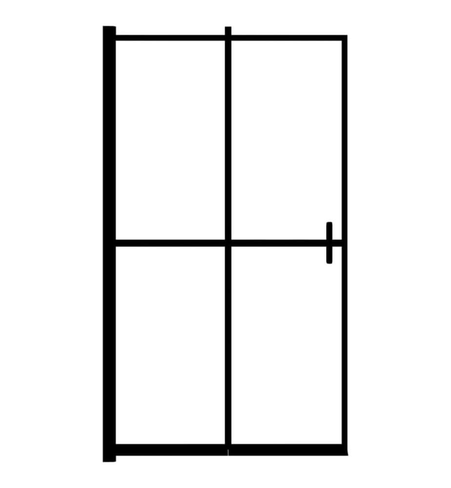Faltbare Duschkabine ESG Schwarz 80x140 cm