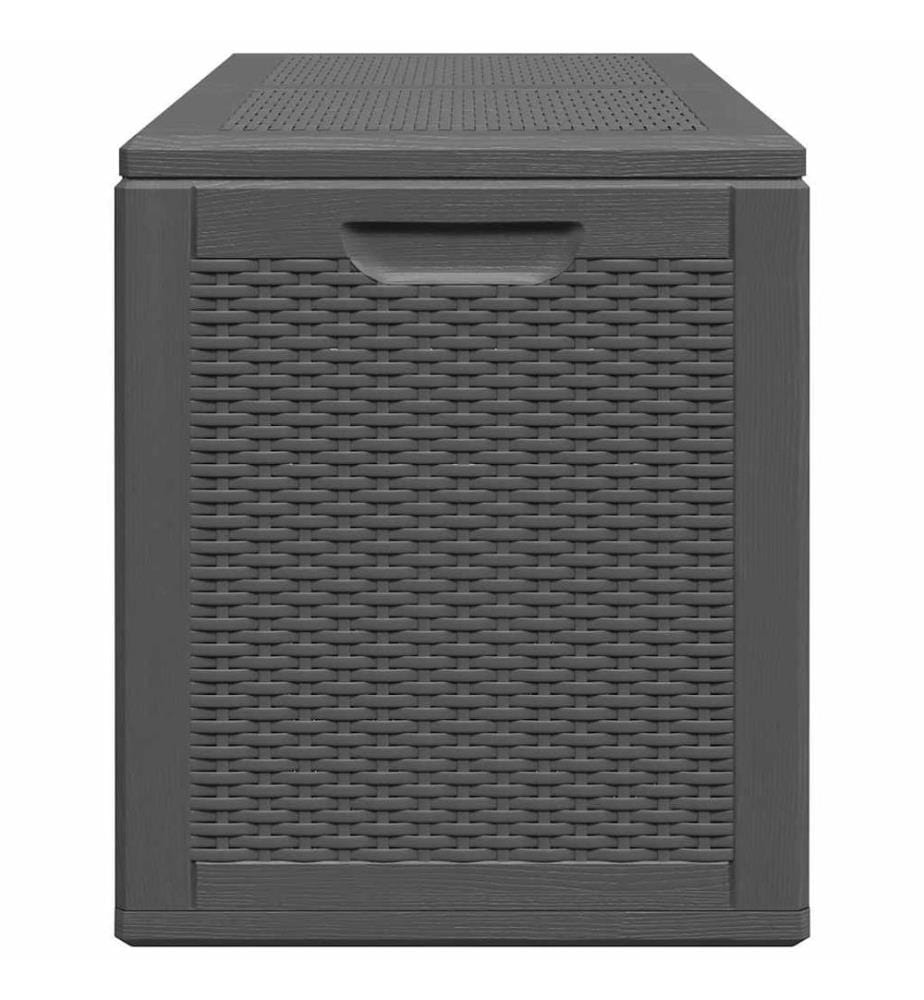 Garten-Aufbewahrungsbox 180 L Schwarz PP Rattan