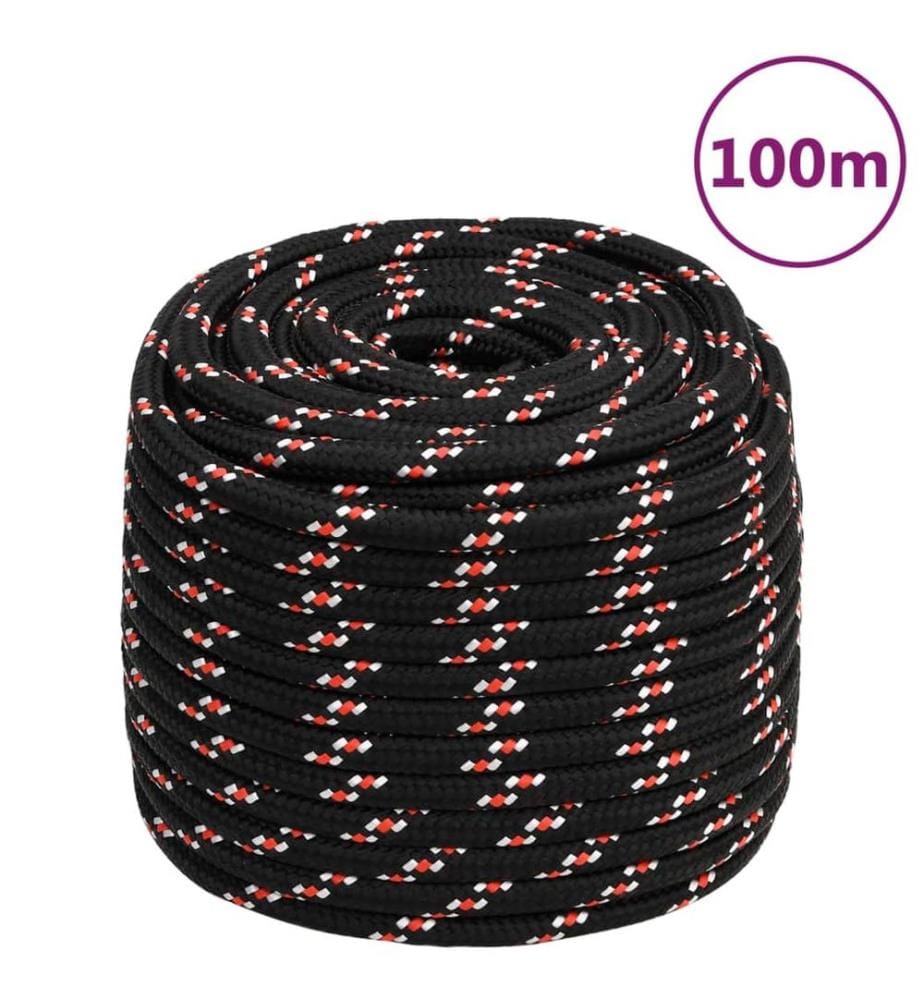 Bootsseil Schwarz 18 mm 100 m Polypropylen