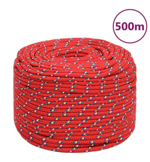 Bootsseil Rot 10 mm 500 m Polypropylen