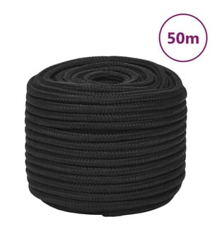 Bootsseil Schwarz 12 mm 50 m Polypropylen