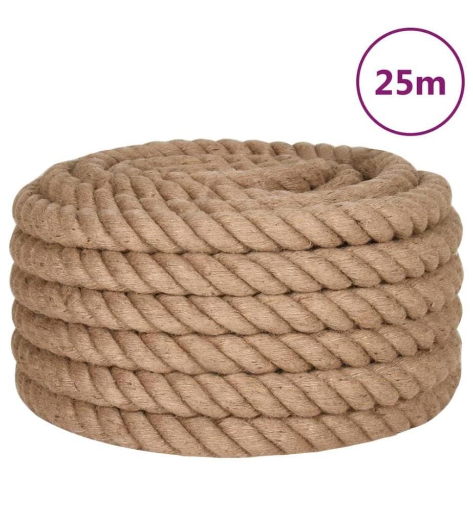 Corde de jute 25 m de long 30 mm d'épaisseur