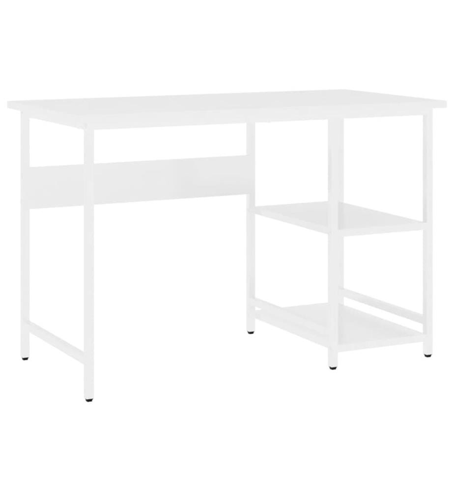 Computertisch Weiss 105x55x72 cm MDF und Metall