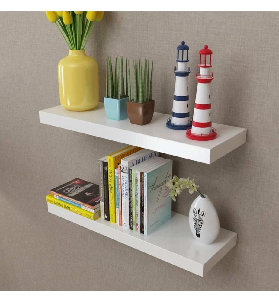 Wandregale 2 Stk. MDF Weiss