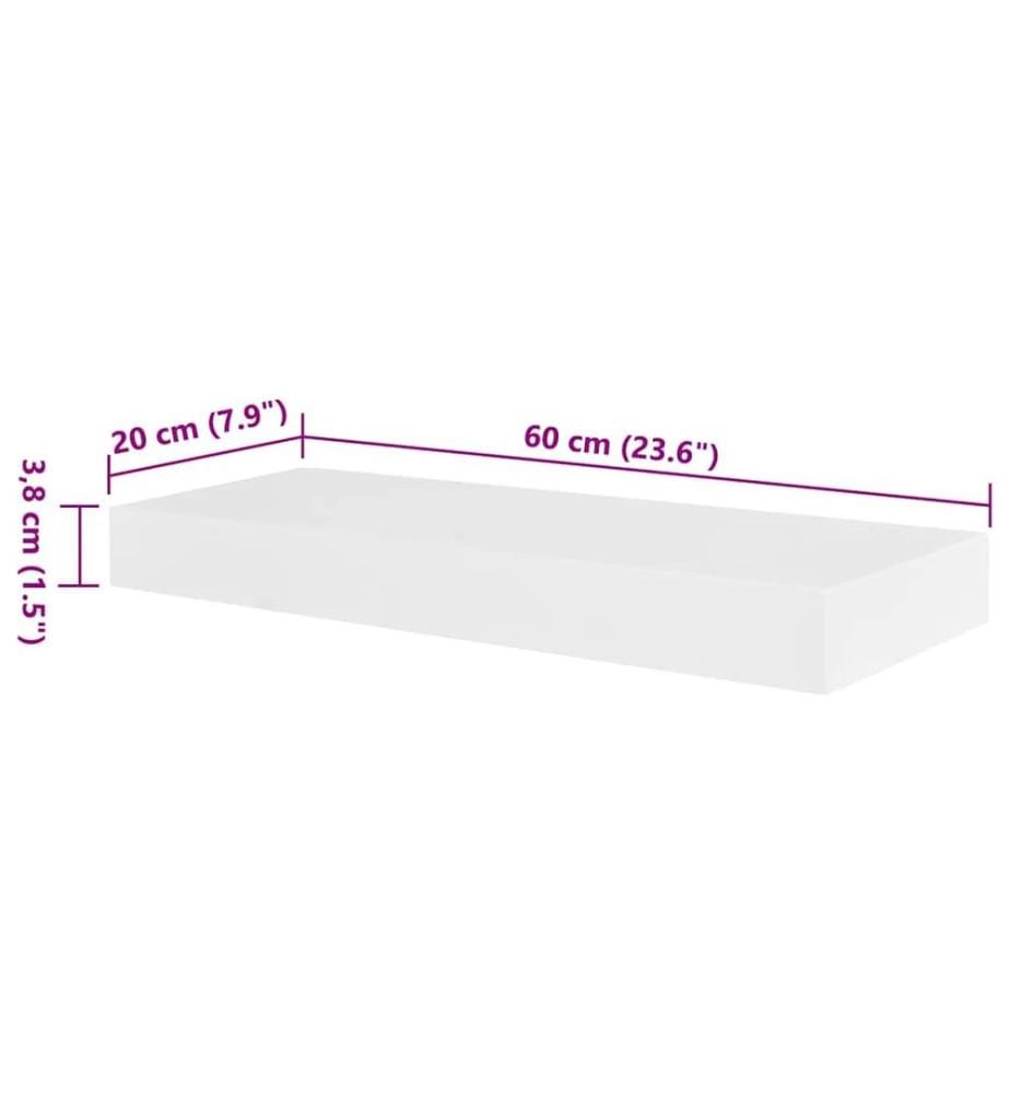 Wandregale 2 Stk. MDF Weiss