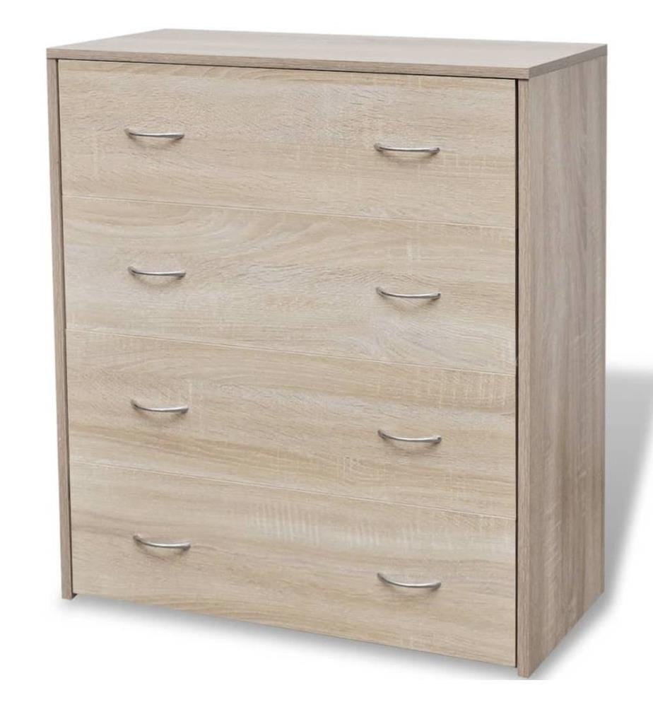 Kommode mit 4 Schubladen 60×30,5×71 cm Eichenbraun