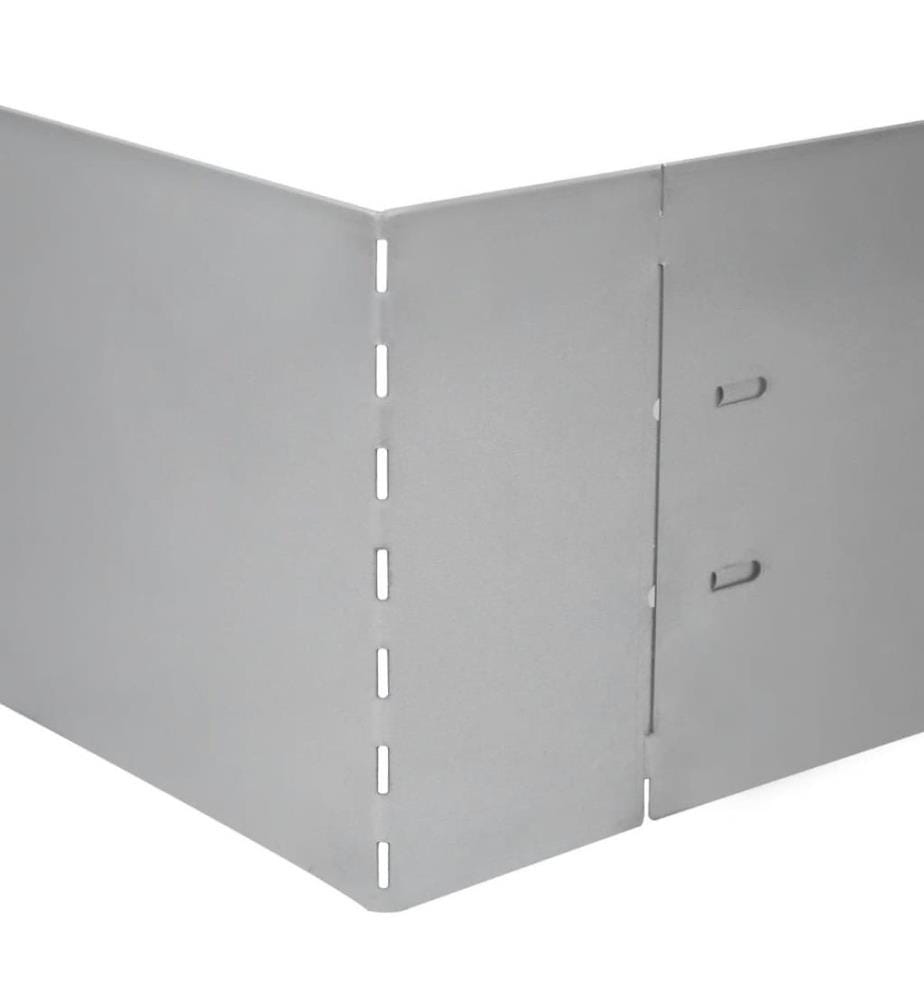 Clôture de pelouse flexible 10 pcs Acier galvanisé 100x14 cm