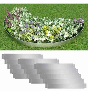 Clôture de pelouse flexible 15 pcs Acier galvanisé 100x14 cm