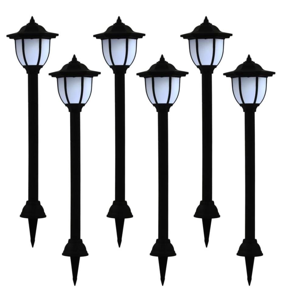 Solar-Aussenleuchten 6 Stk. LED Schwarz