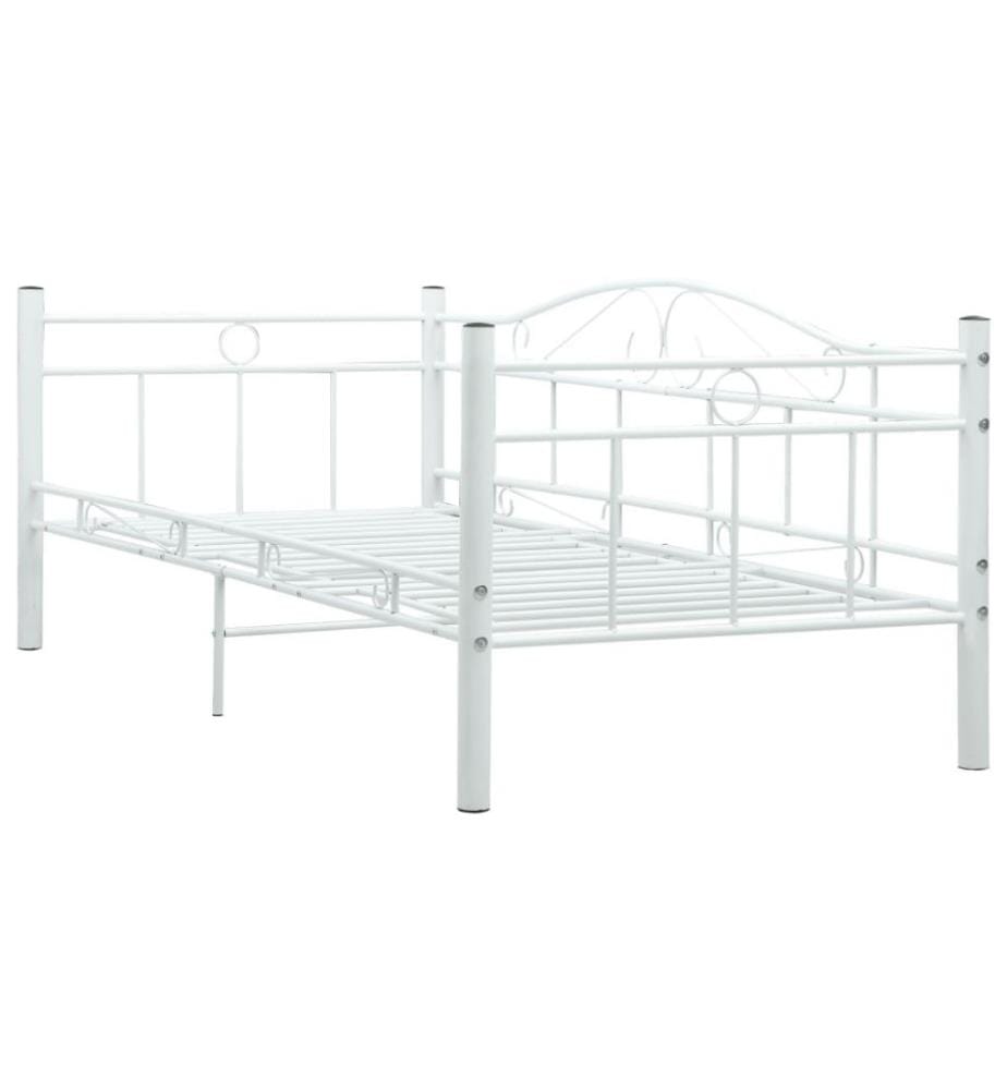 Tagesbett-Rahmen Weiss Metall 90×200 cm