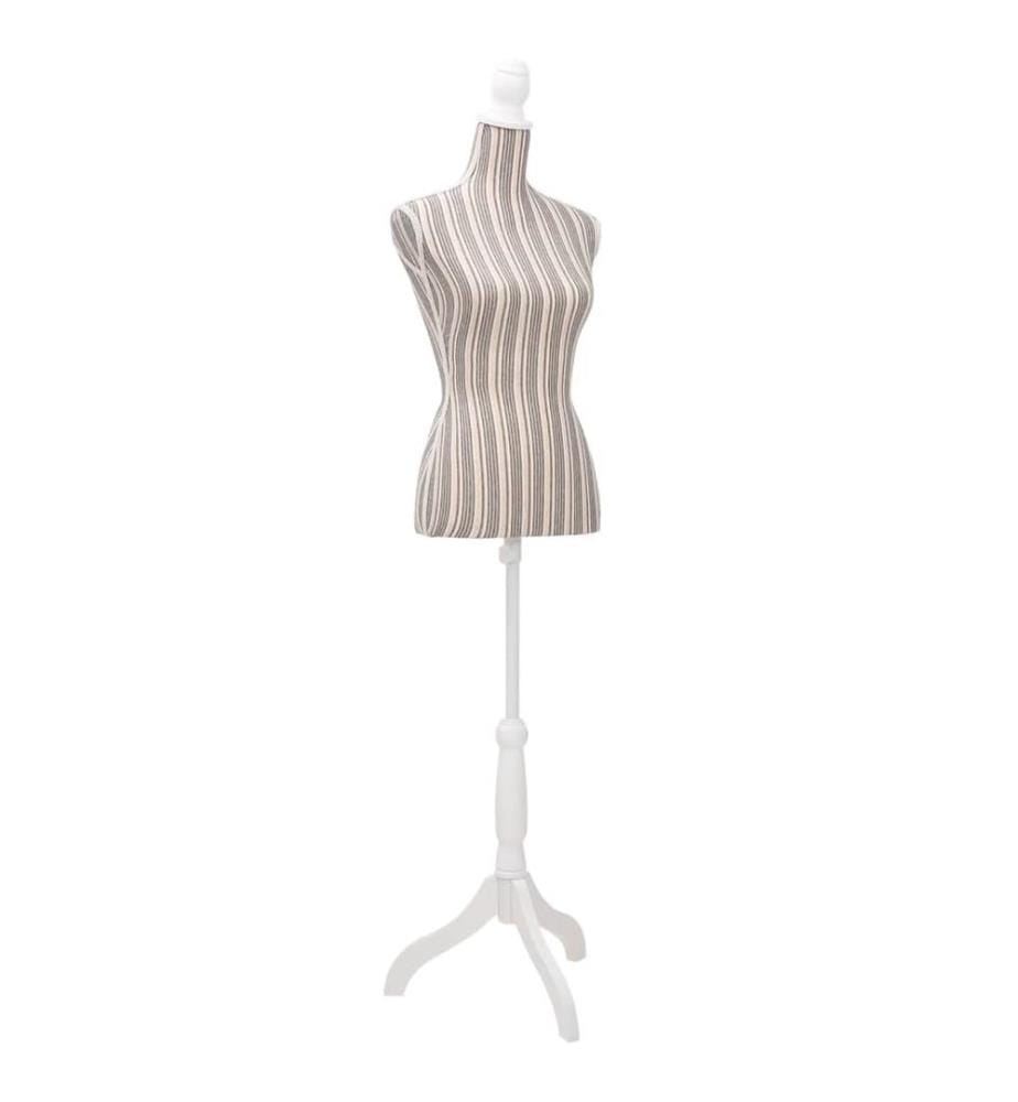 Buste de couture de femme en lin à rayures