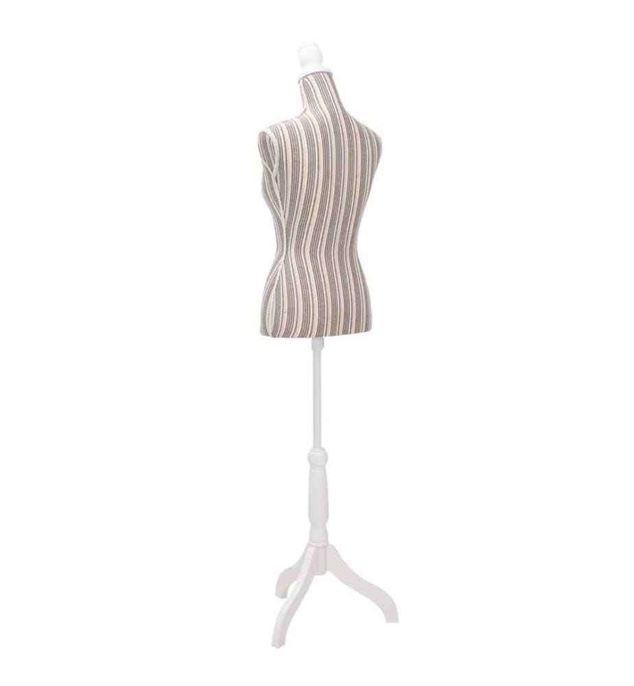 Buste de couture de femme en lin à rayures