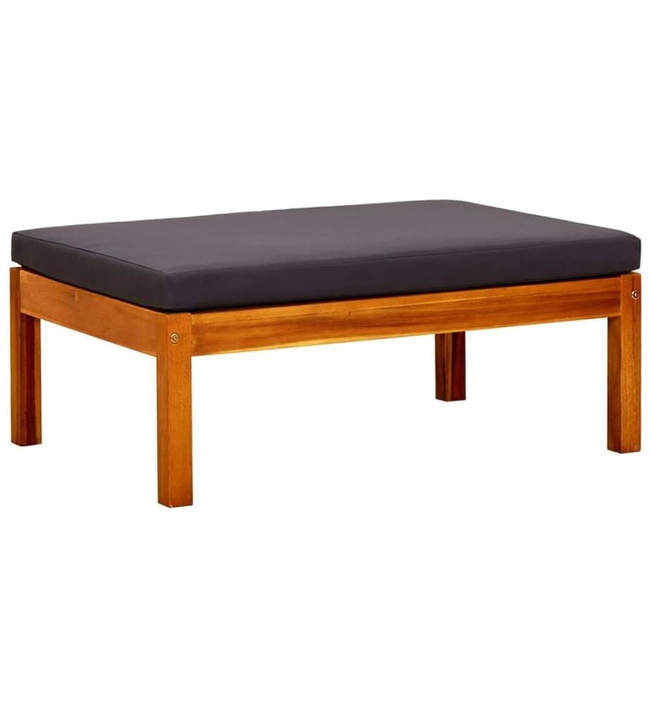 Repose-pieds de jardin lot de 2 Bois d'acacia massif