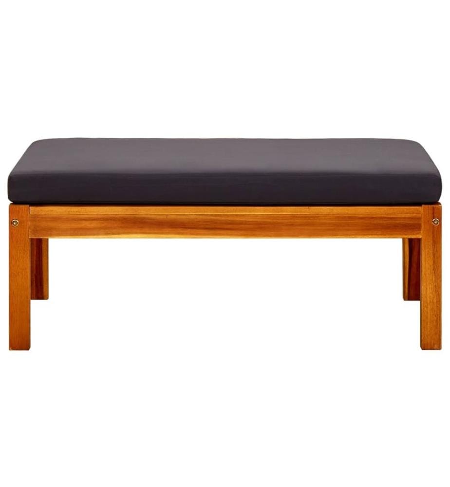 Repose-pieds de jardin lot de 2 Bois d'acacia massif